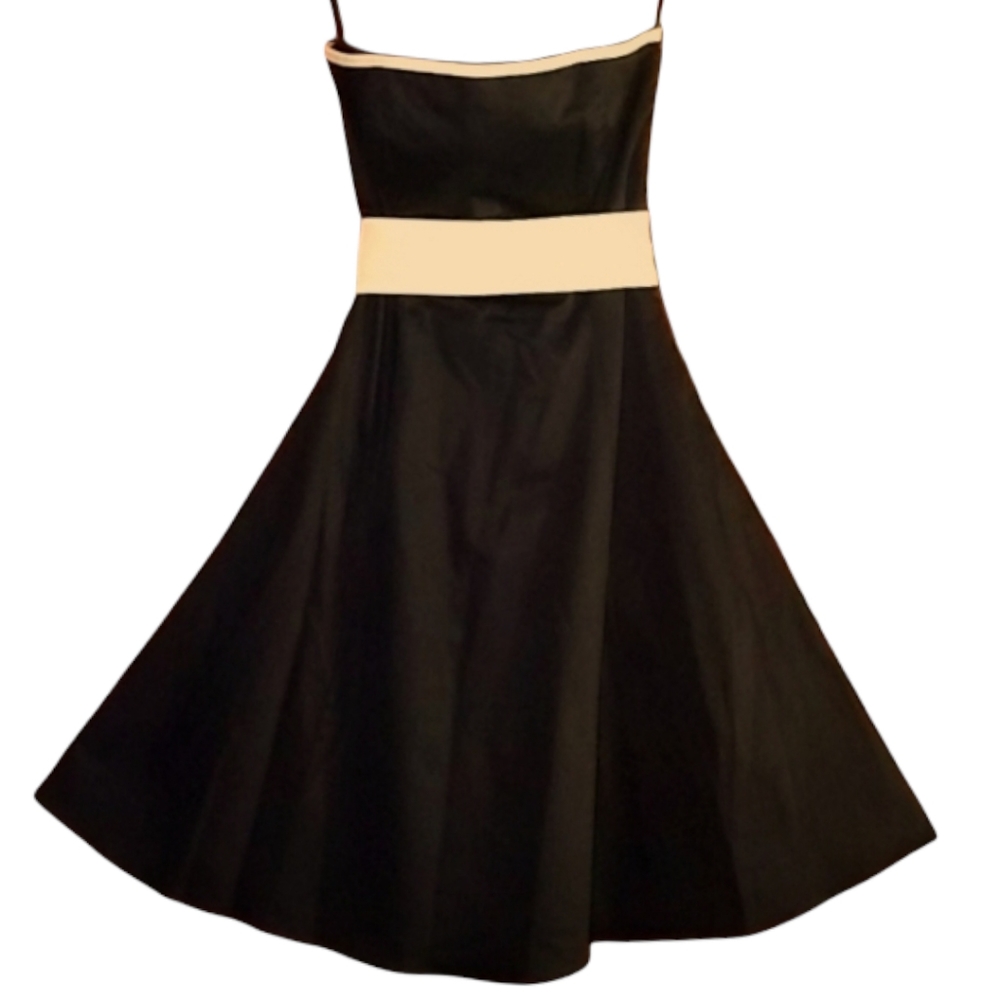 WHBM Strapless Belted Little Black Dress Size 2